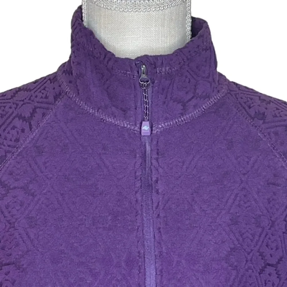 EDDIE BAUER Purple Fleece 1/4 Zip Pullover - Size Large - Picture 3 of 7